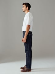 Blue Indigo Rinse/ Black Solid 2 Pack Straight Fit Classic Stretch Jeans - Image 6 of 14
