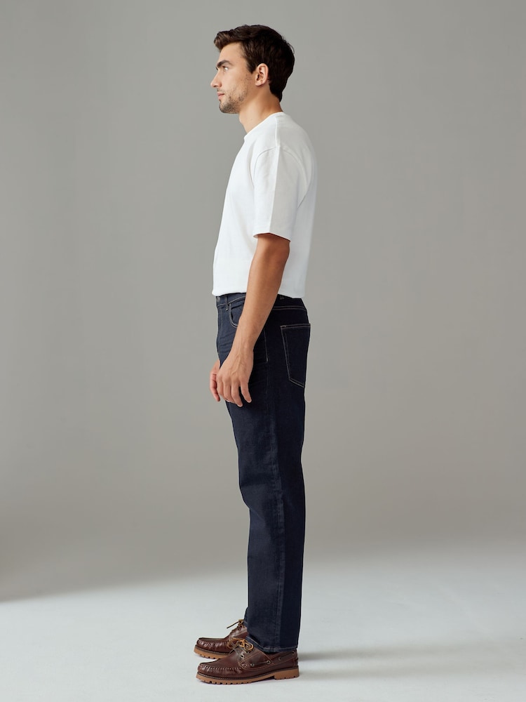 Blue Indigo Rinse/ Black Solid - Verpakking van 2 - Rechte, klassieke jeans met stretch - Image 6 of 14
