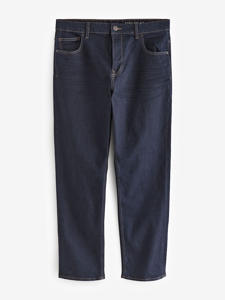 Blue Indigo Rinse/ Black Solid - Verpakking van 2 - Rechte, klassieke jeans met stretch - Image 9 of 14