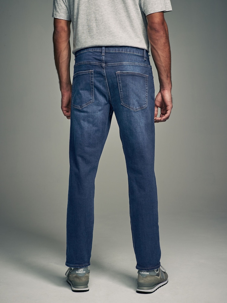 Bleu moyen/bleu indigo rincé - Paquet 2 - Coupe ajustée Jean classique extensibles - Image 12 of 20