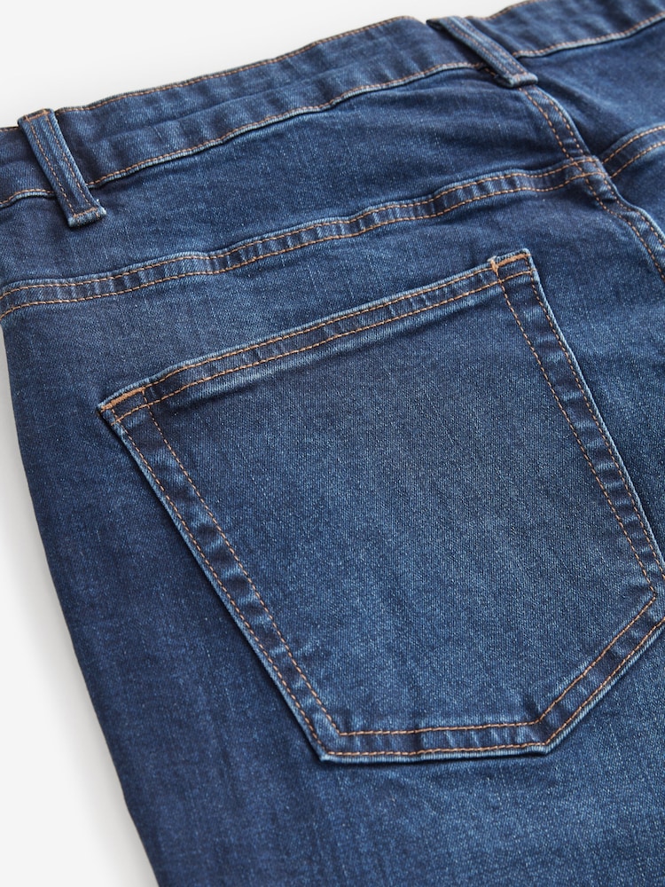 Bleu moyen/bleu indigo rincé - Paquet 2 - Coupe ajustée Jean classique extensibles - Image 19 of 20