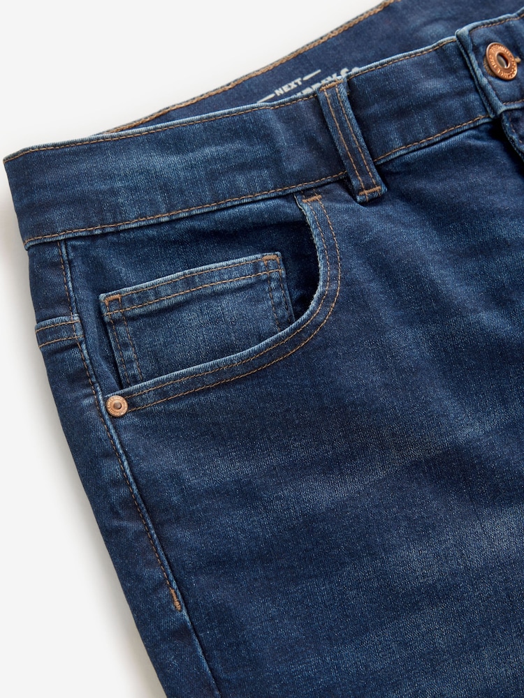 Blue Mid/Black 2 Pack Skinny Fit Classic Stretch Jeans - Image 10 of 12