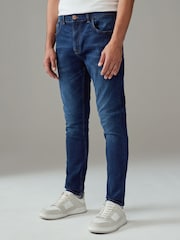 Blue Mid/Black 2 Pack Skinny Fit Classic Stretch Jeans - Image 2 of 12