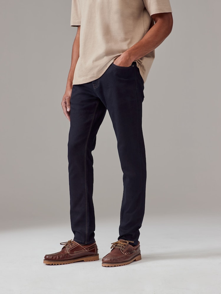 Blue Indigo Rinse Skinny Fit Comfort Stretch Jeans - Image 1 of 8