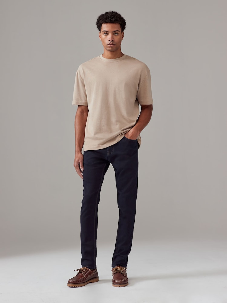 Bleu indigo rincé - Coupe fine - Jeans stretch de confort - Image 3 of 8