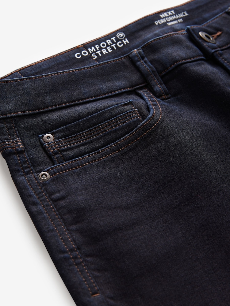 Bleu indigo rincé - Coupe fine - Jeans stretch de confort - Image 7 of 8