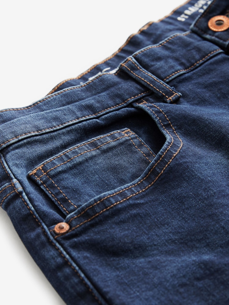 Blauw mid/donkerindigoblauw - Verpakking van 2 - Rechte, klassieke jeans met stretch - Image 11 of 13
