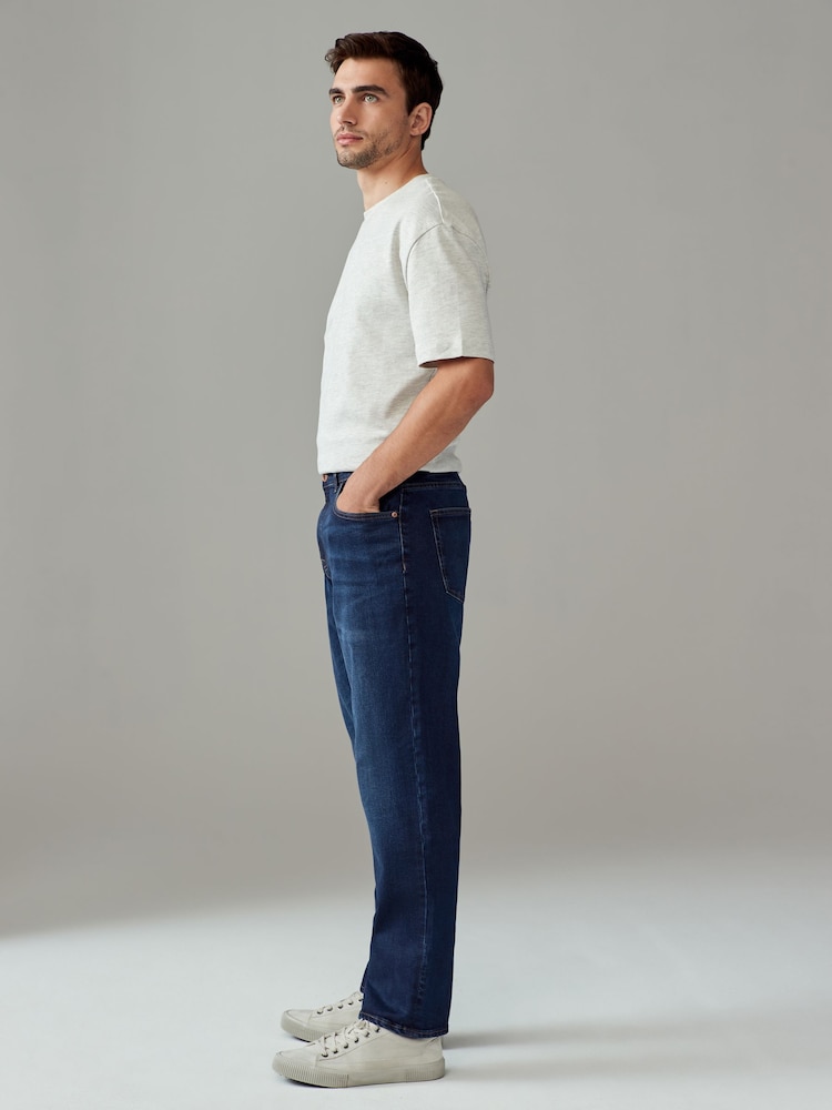 Blauw mid/donkerindigoblauw - Verpakking van 2 - Rechte, klassieke jeans met stretch - Image 3 of 13