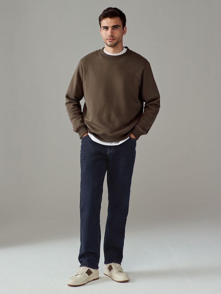 Blauw mid/donkerindigoblauw - Verpakking van 2 - Rechte, klassieke jeans met stretch - Image 4 of 13