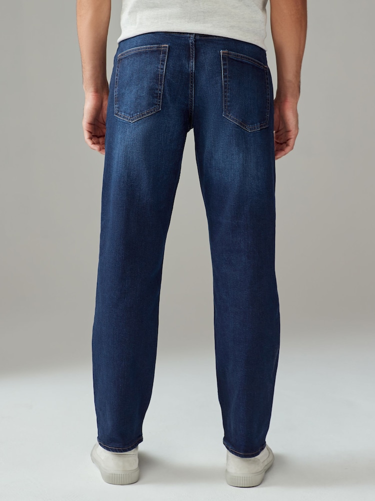 Blauw mid/donkerindigoblauw - Verpakking van 2 - Rechte, klassieke jeans met stretch - Image 6 of 13