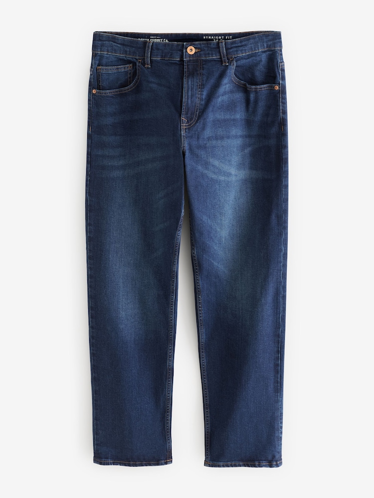 Blauw mid/donkerindigoblauw - Verpakking van 2 - Rechte, klassieke jeans met stretch - Image 8 of 13