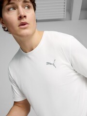 Puma White Mens Run Favorite T-Shirt - Image 2 of 7