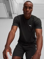 Puma Black Mens Run Cloudspun Short Sleeve Running Top - Image 1 of 5