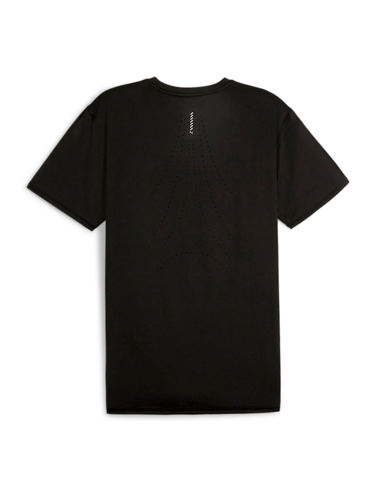 Puma Black Mens Run Cloudspun Short Sleeve Running Top - Image 5 of 5