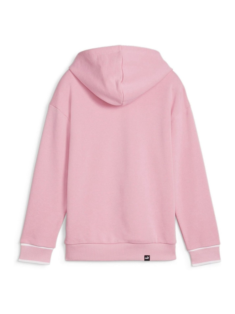 Puma Pink Girls Kids Squad Hoodie - Image 2 of 2