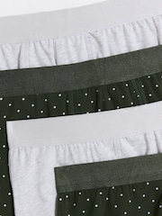 River Island Green Plain Spot Trunks 4 pack - Image 2 of 3
