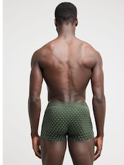 River Island Green Plain Spot Trunks 4 pack - Image 3 of 3