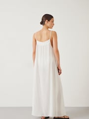 Hush White Carmen Cami 100% Cotton Beach Dress - Image 2 of 5
