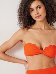 Hush Orange Stella Scallop Bandeau Bikini Top - Image 3 of 5