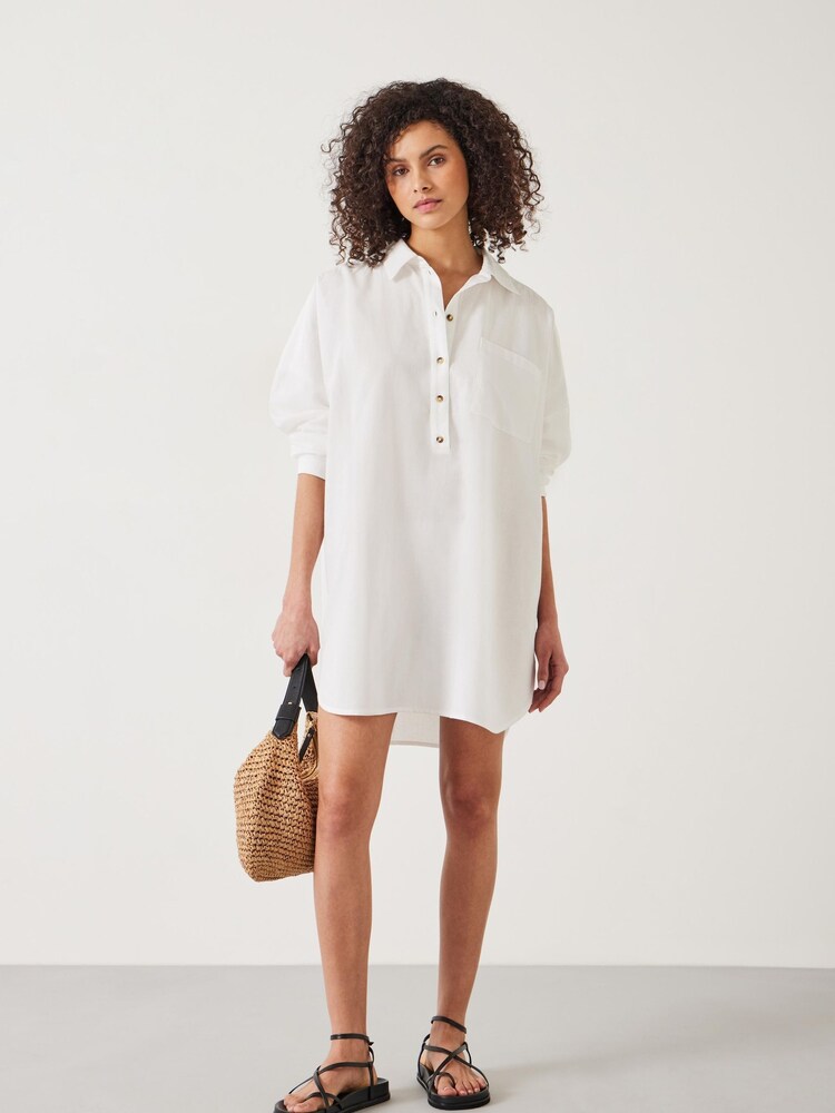 Hush White Skye Beach Shirt Dress - Image 1 of 5