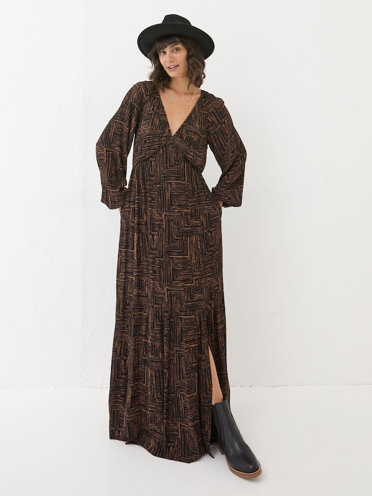 FatFace Noelle Black Maxi Dress - Image 2 of 8