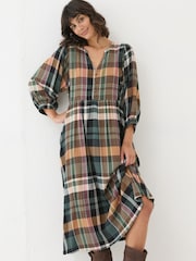 FatFace Ceil Multi Check Dress - Image 1 of 9