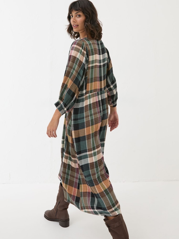 FatFace Ceil Multi Check Dress - Image 2 of 9