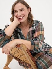 FatFace Ceil Multi Check Dress - Image 7 of 9