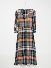 FatFace Ceil Multi Check Dress - Image 8 of 9