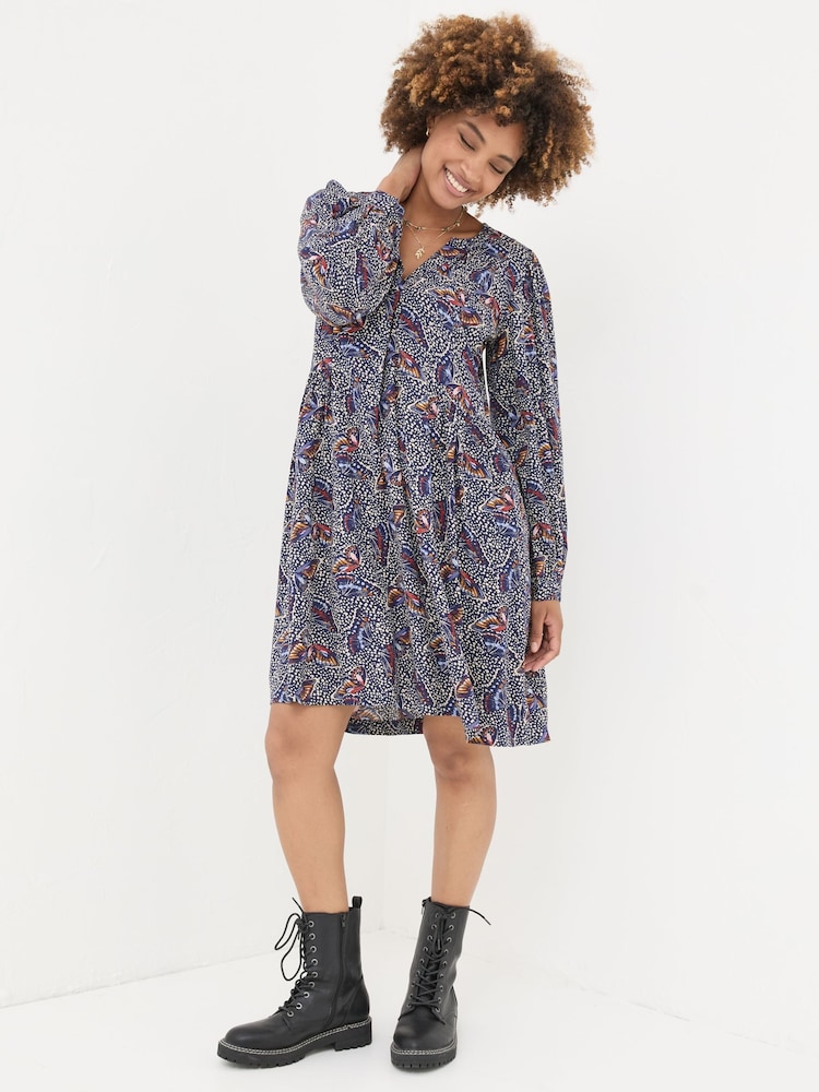 FatFace Anona Dark Navy Swing Dress - Image 1 of 5