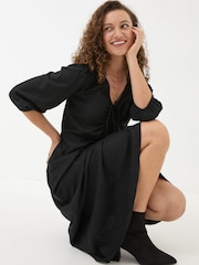 FatFace Libby Black Midi Dress - Image 3 of 5