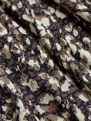 FatFace Libby Black Patterned Midi Dress - Image 9 of 9