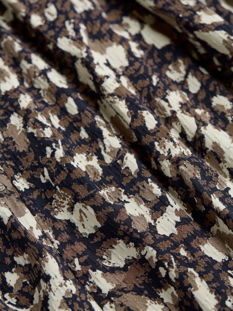 FatFace Libby Black Patterned Midi Dress - Image 9 of 9