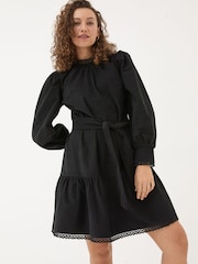FatFace Black Adley Cord 100% Cotton Dress - Image 1 of 6