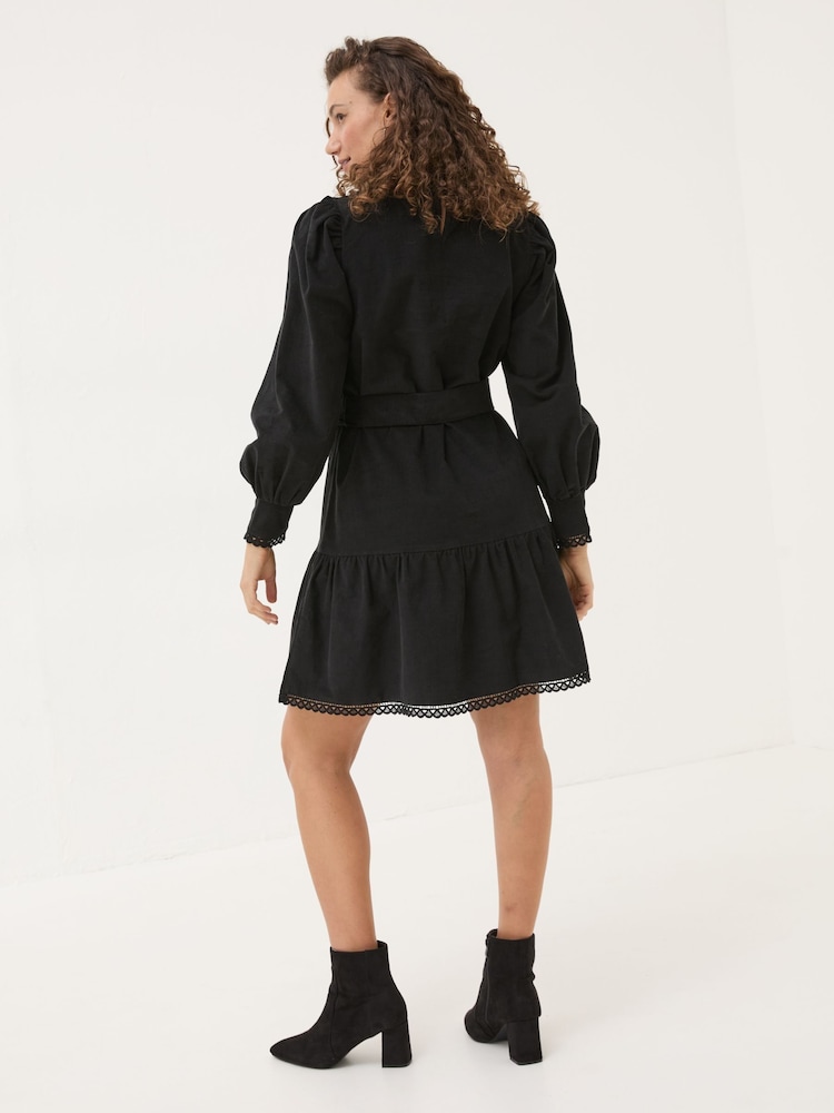 FatFace Black Adley Cord 100% Cotton Dress - Image 2 of 6