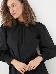 FatFace Black Adley Cord 100% Cotton Dress - Image 4 of 6