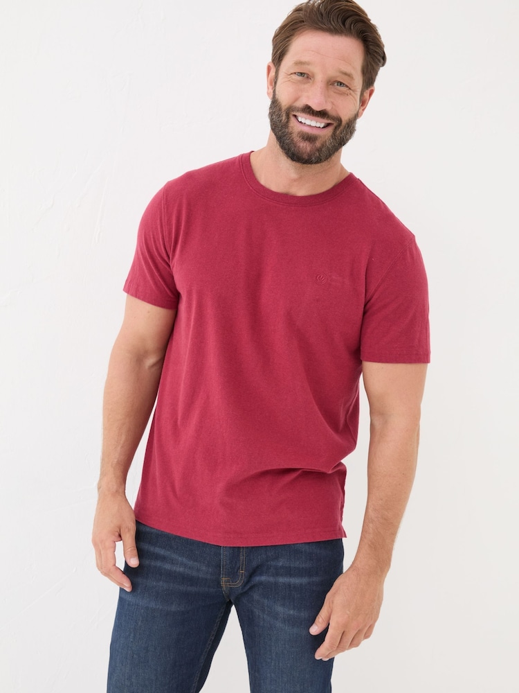 Rot - FatFace 100% Cotton Organic Crew T-Shirt - Bild 1 von 5 Rot - FatFace 100% Cotton Organic Crew T-Shirt - Bild 1 von 5