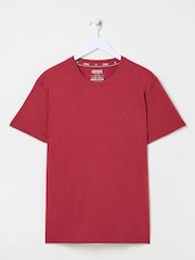 FatFace Lulworth Red 100% Cotton Organic Crew T-Shirt - Image 5 of 5