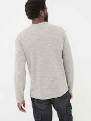 FatFace Natural Dark Skies Long Sleeve Crew T-Shirt - Image 2 of 8