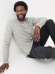 FatFace Natural Dark Skies Long Sleeve Crew T-Shirt - Image 4 of 8