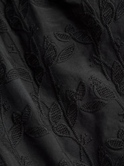 FatFace Black Ana 100% Cotton Detail Blouse - Image 11 of 11
