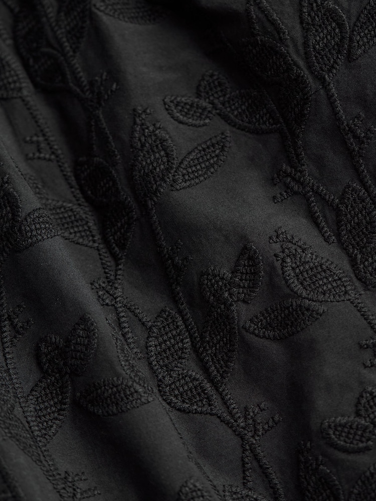 FatFace Black Ana 100% Cotton Detail Blouse - Image 11 of 11