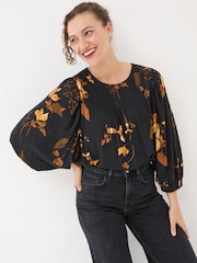 FatFace Black Wynn Floral Blouse - Image 2 of 9