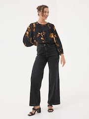 FatFace Black Wynn Floral Blouse - Image 4 of 9