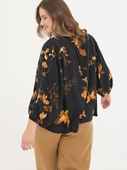 FatFace Black Wynn Floral Blouse - Image 7 of 9