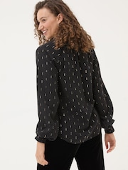 FatFace Black Metallic Blouse - Image 3 of 7