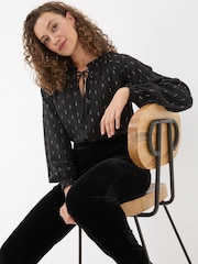 FatFace Black Metallic Blouse - Image 4 of 7