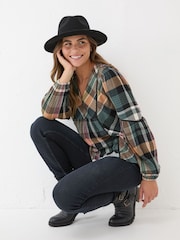 FatFace Multi Lara Check Blouse - Image 5 of 10