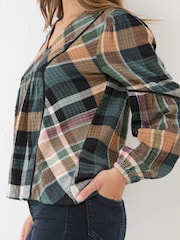 FatFace Multi Lara Check Blouse - Image 6 of 10