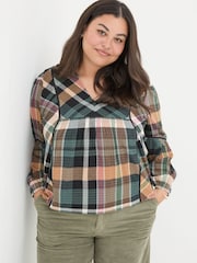 FatFace Multi Lara Check Blouse - Image 7 of 10